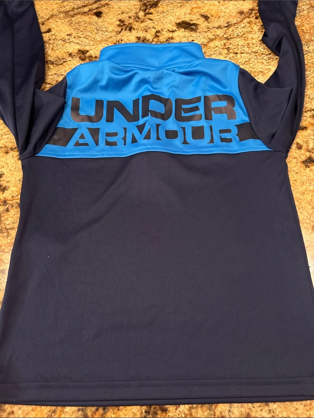 Under Armour Boys' Navy and Blue Quarter-Zip Tops Trio